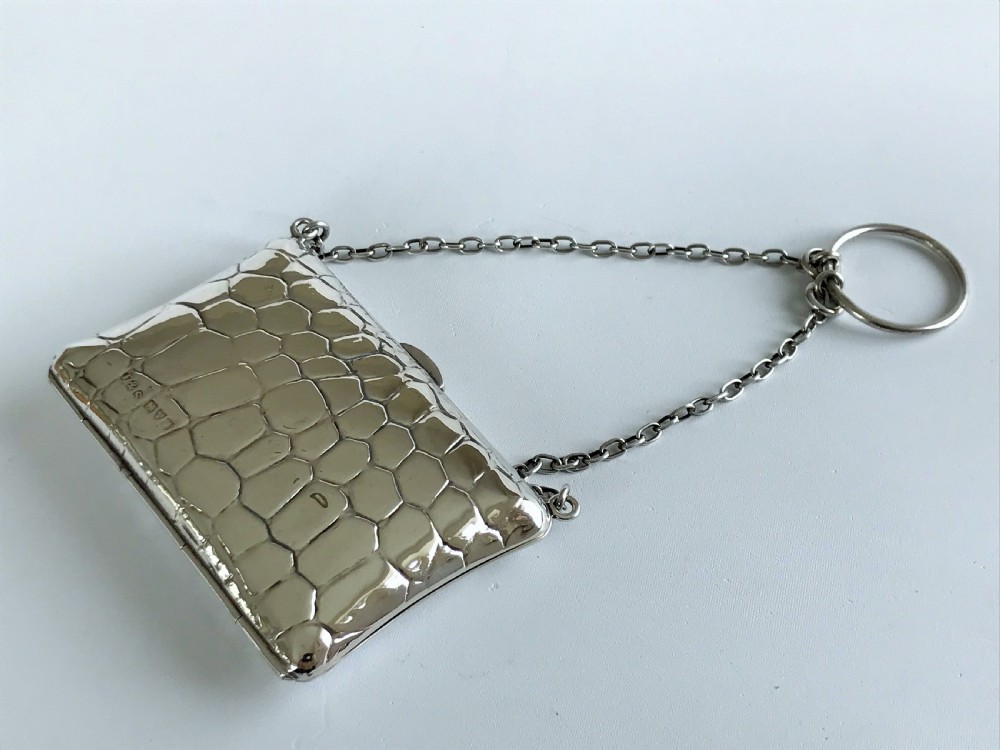 A superb Edwardian Chester silver cocktail purse  View III