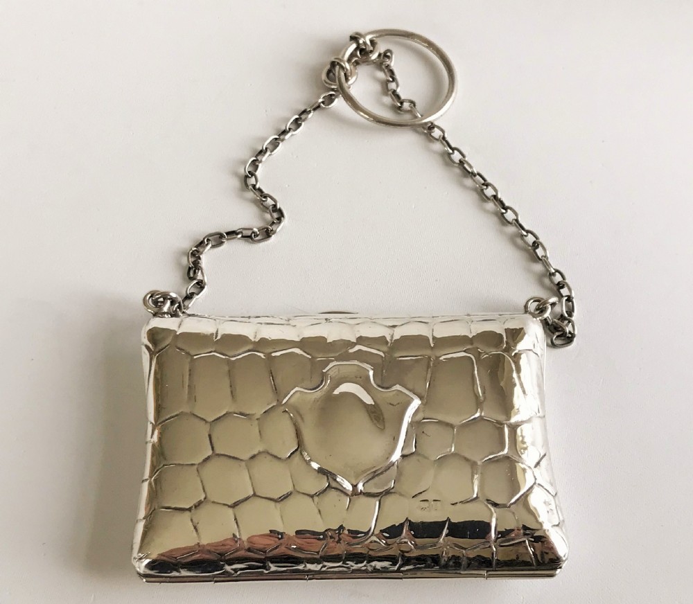 A superb Edwardian Chester silver cocktail purse  View VII