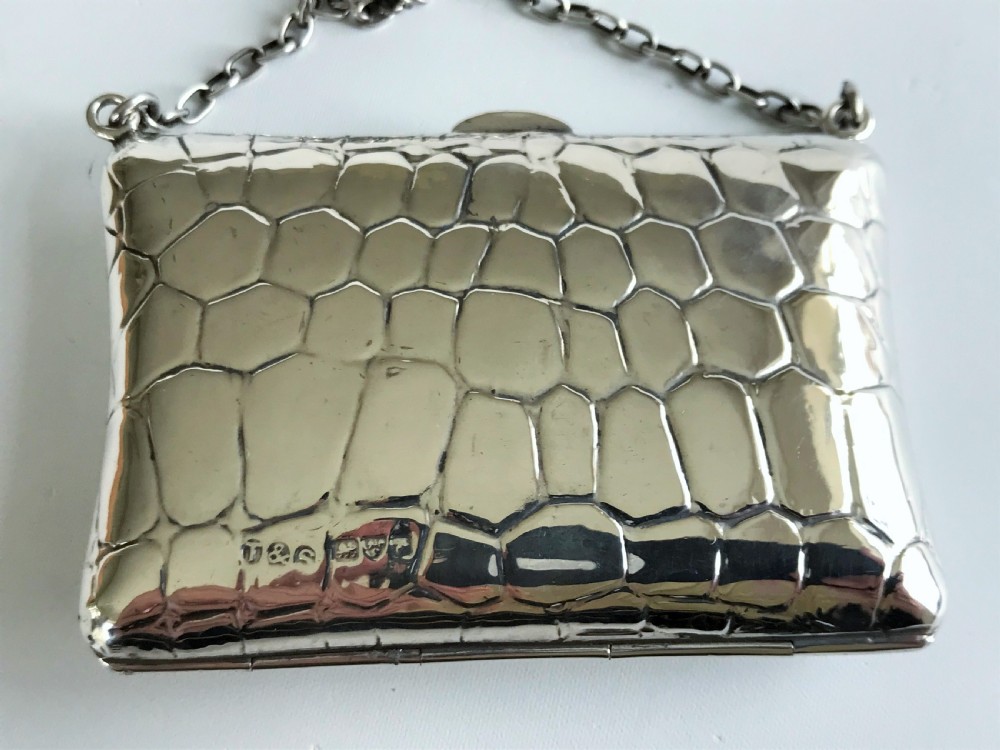 A superb Edwardian Chester silver cocktail purse  View VIII