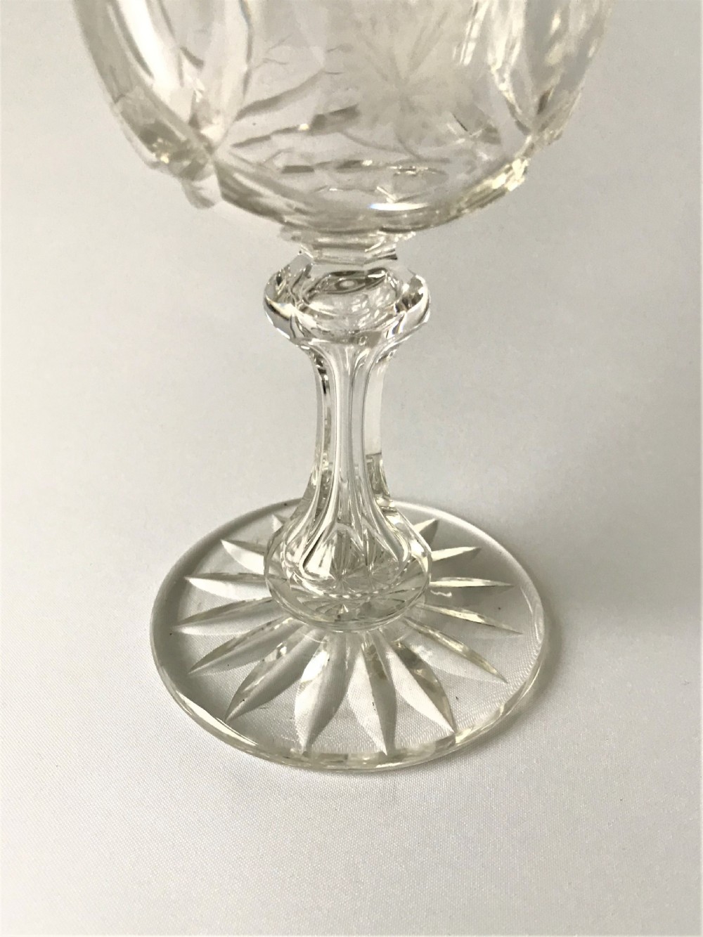 A fabulous Victorian cut & etched goblet View II