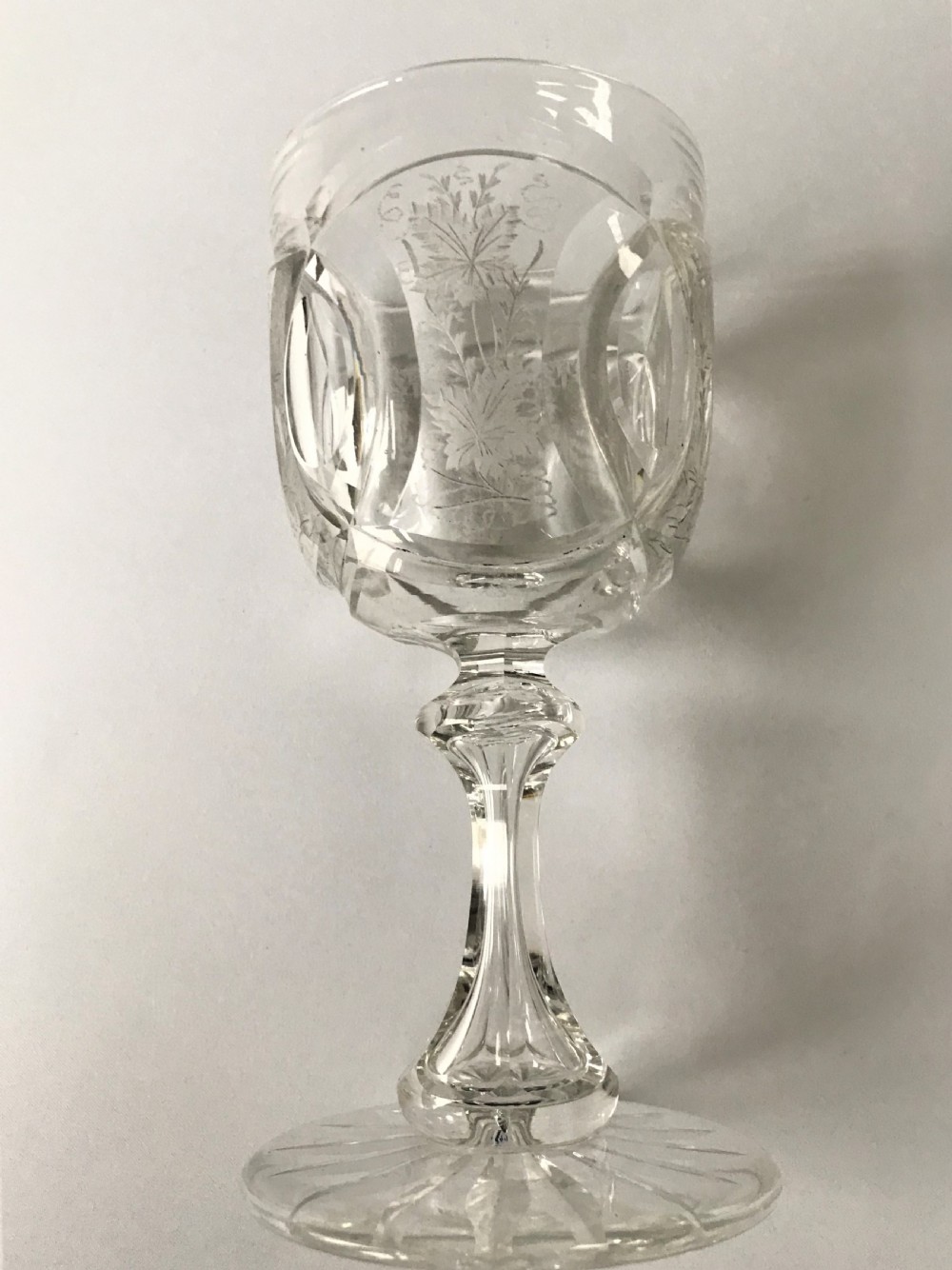 A fabulous Victorian cut & etched goblet View IV