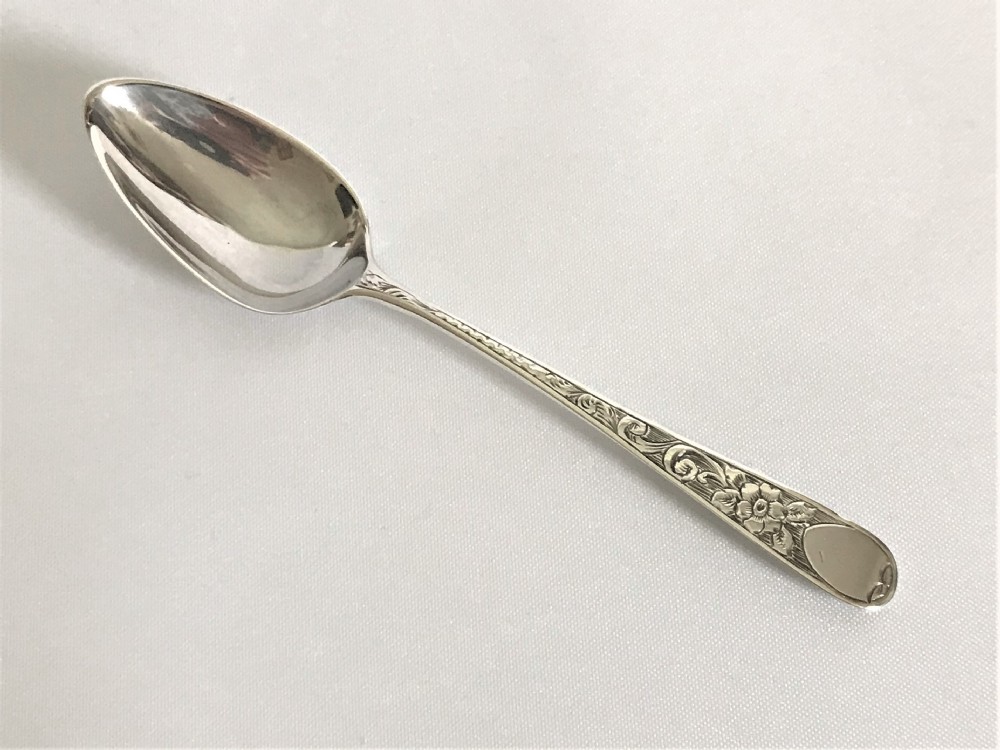 An extremely rare Peter & Jonathan Bateman silver teaspoon