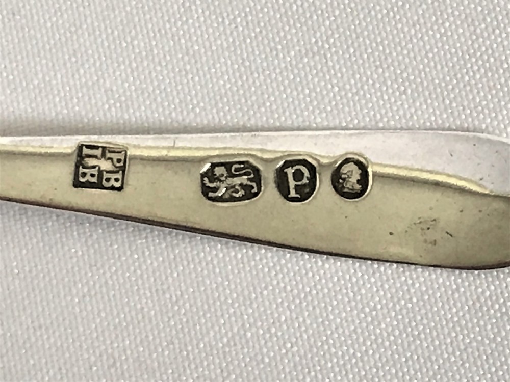 An extremely rare Peter & Jonathan Bateman silver teaspoon View V