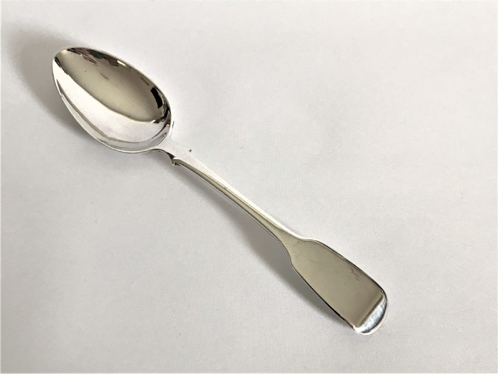 A rare Lawrence Twentyman Cape silver dessert spoon
