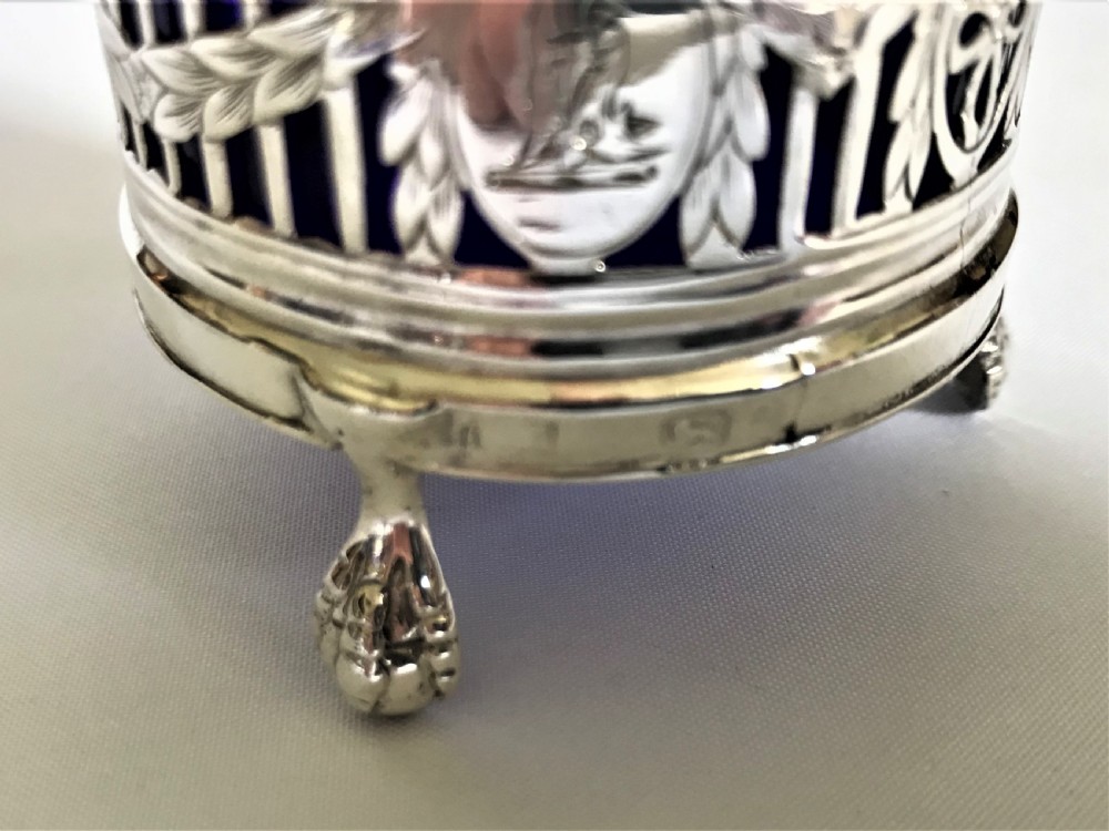 A superb pair of 18th Century silver condiment tubs View VI
