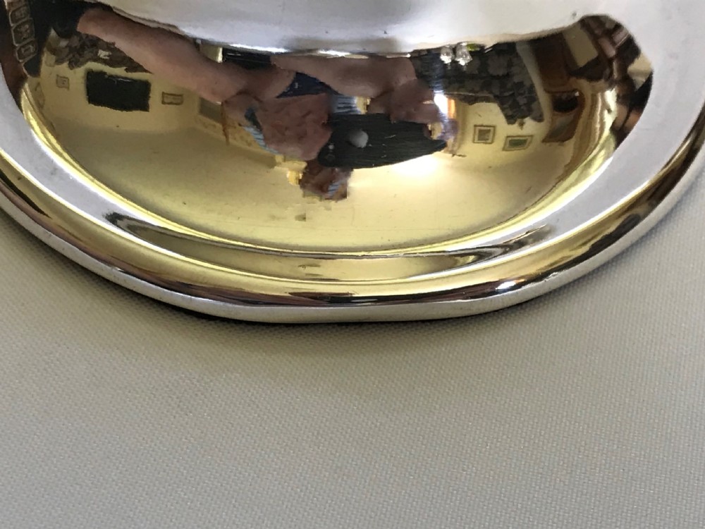 A stylish Edwardian silver inkwell View V