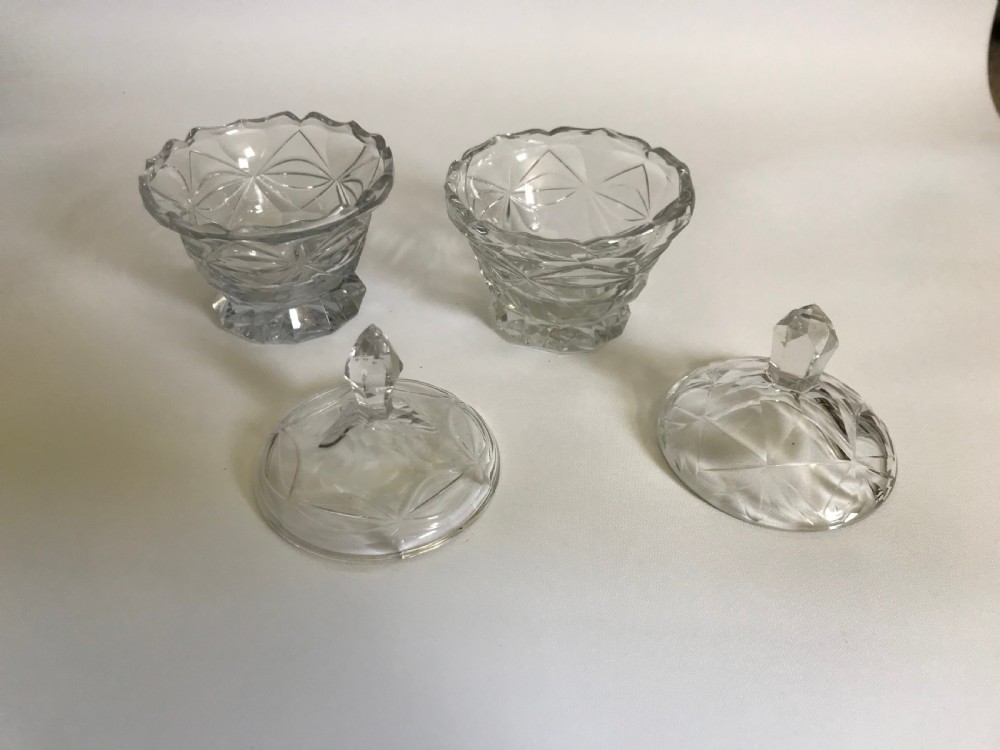 A superb pair of Georgian lidded condiment pots View IV