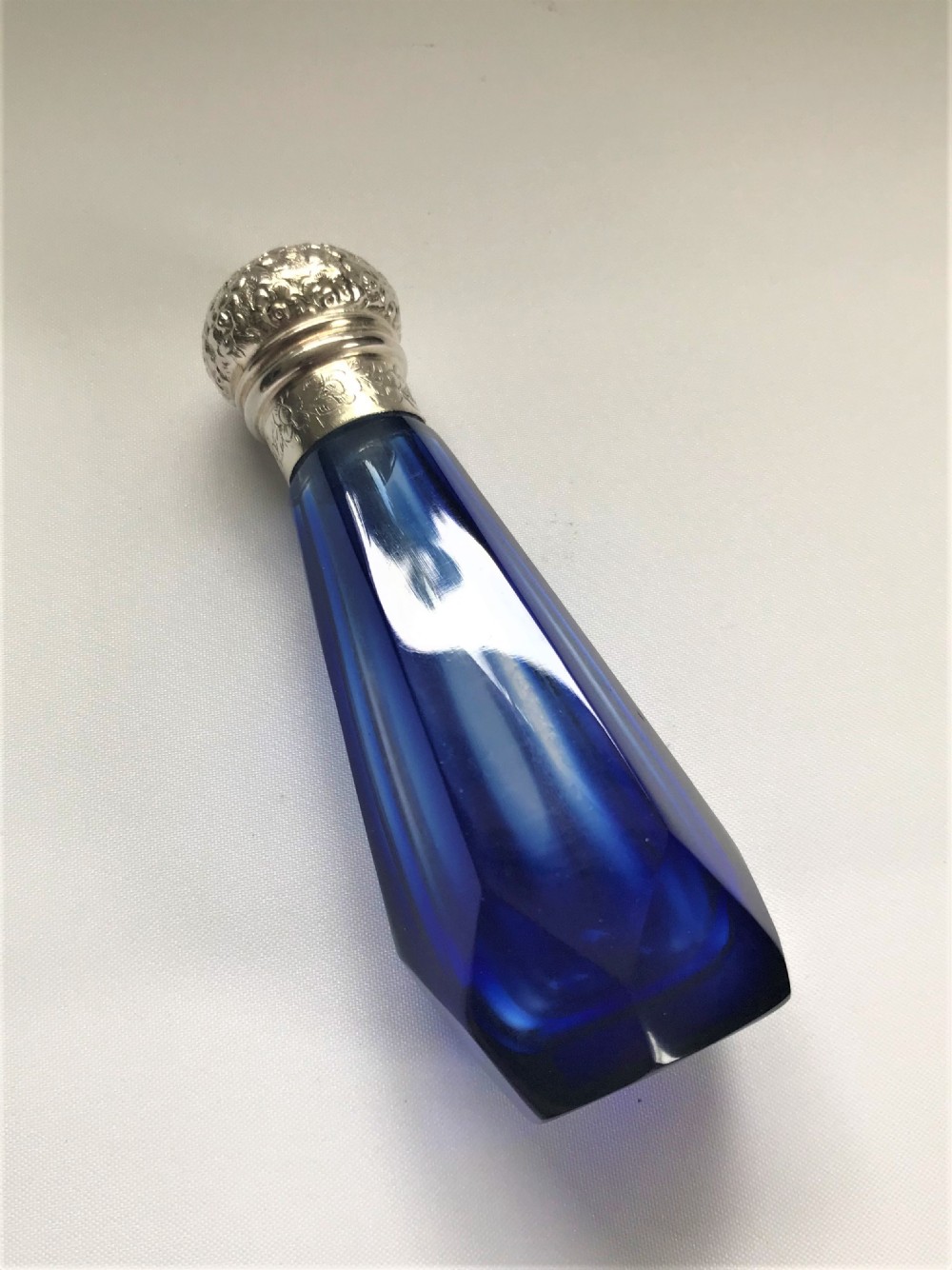 A delightful Victorian silver mounted scent bottle View II