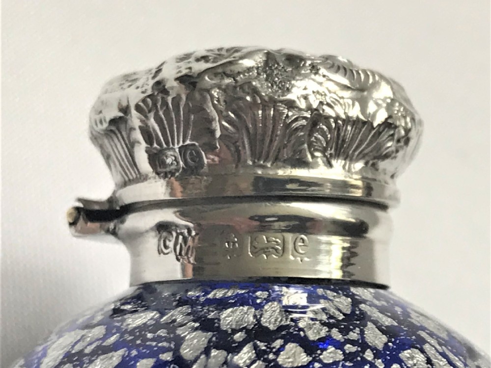 A spectacular silver mounted scent with silver leaf decoration View III