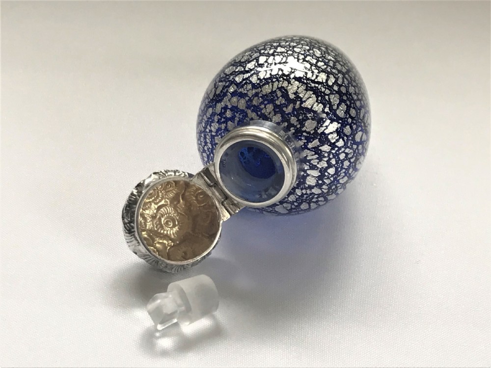 A spectacular silver mounted scent with silver leaf decoration View V