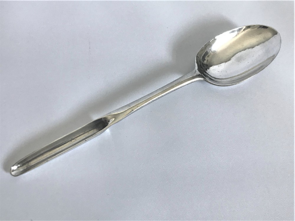 A superb Irish silver 18th Century marrow spoon