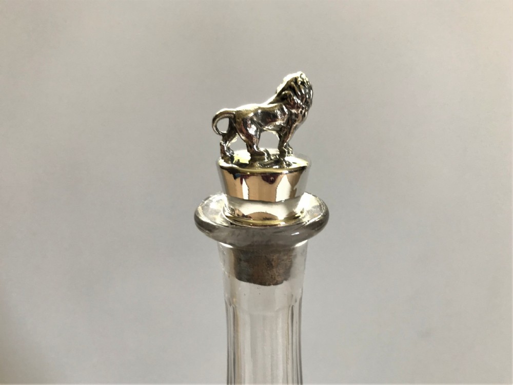 A superb Sterling silver mounted champagne decanter View V