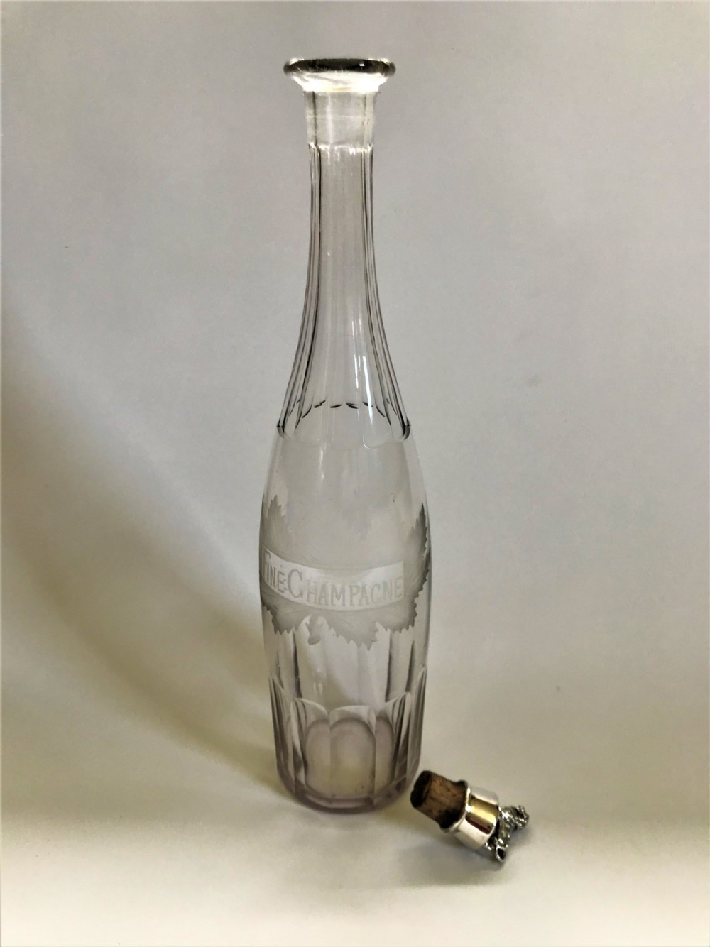 A superb Sterling silver mounted champagne decanter View VII