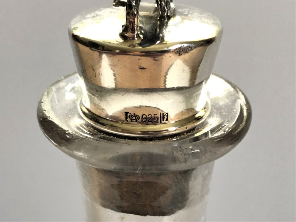 A superb Sterling silver mounted champagne decanter View IX
