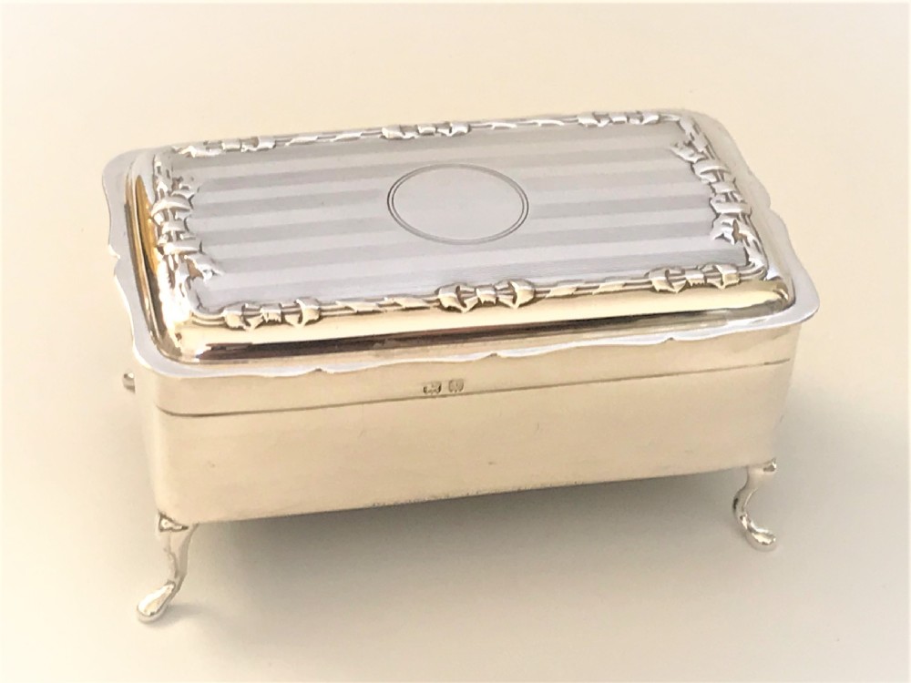 A Wonderful Silver George V Trinket Box