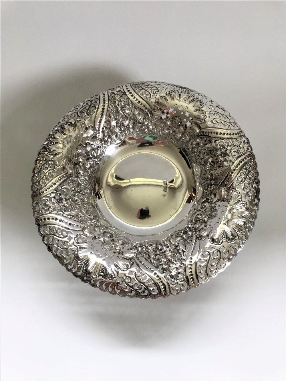A gorgeous Victorian pierced silver dish View II