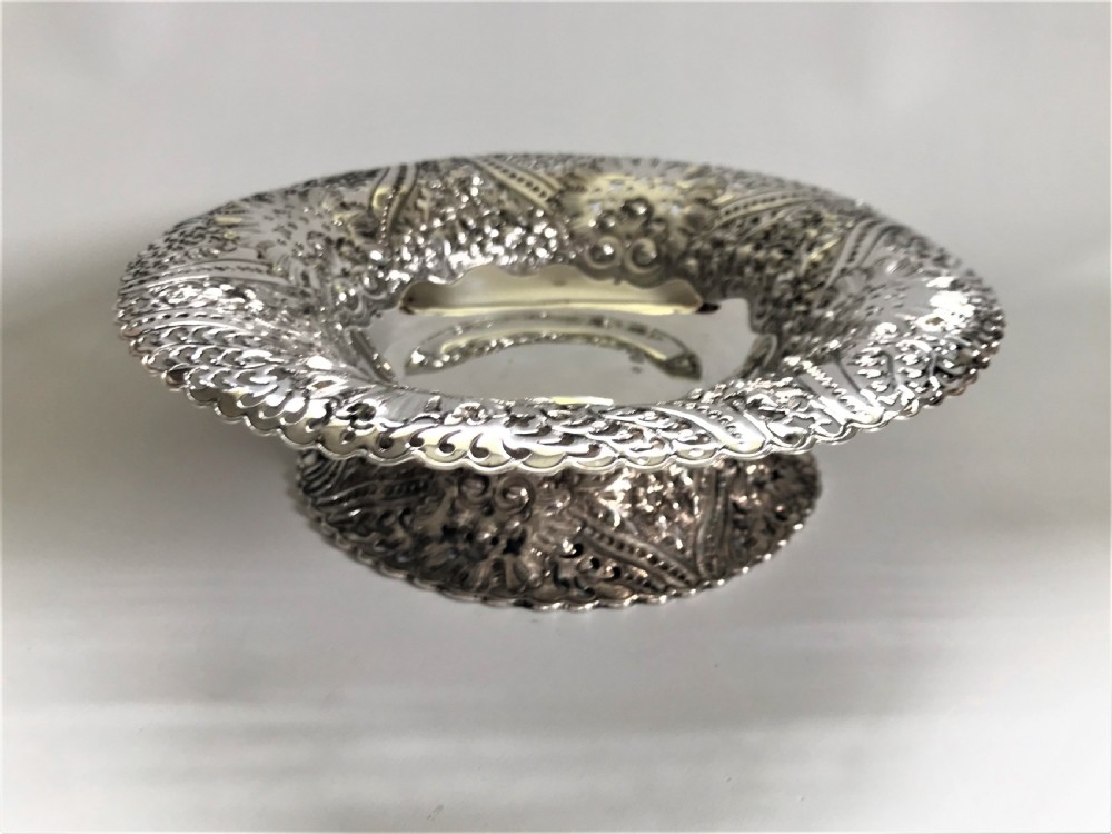 A gorgeous Victorian pierced silver dish View III