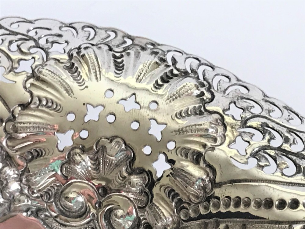 A gorgeous Victorian pierced silver dish View V