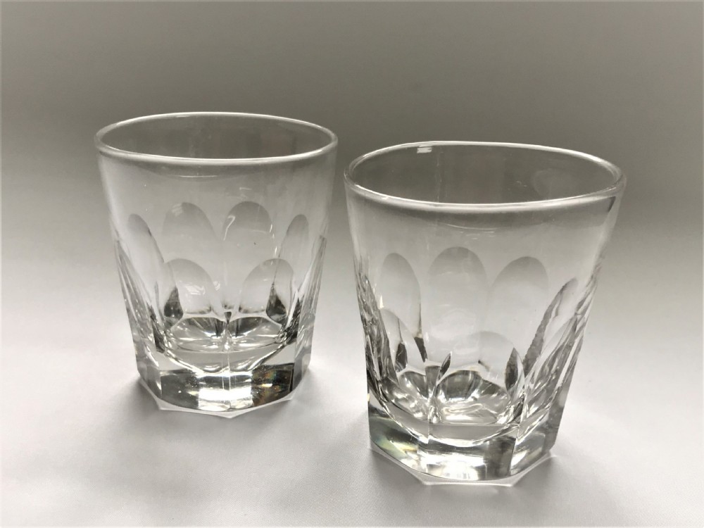A handsome pair of Victorian cut glass Whisky tumblers View II