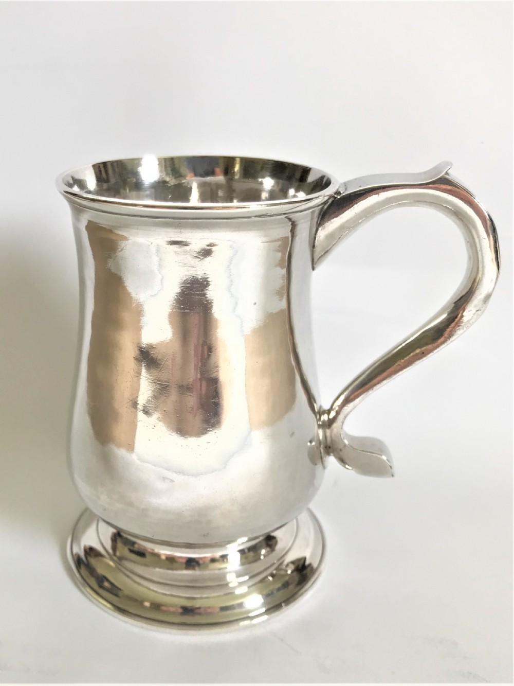An extremely rare 18th Century Newcastle silver pint tankard