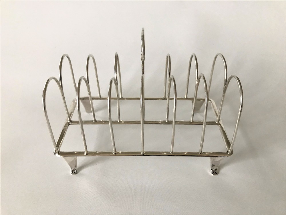 A Stunning Georgian Silver Wire-work Toast Rack View V