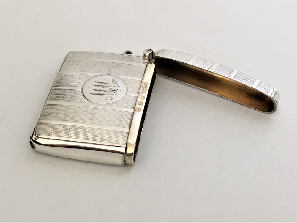 A stylish George V silver vesta View IV