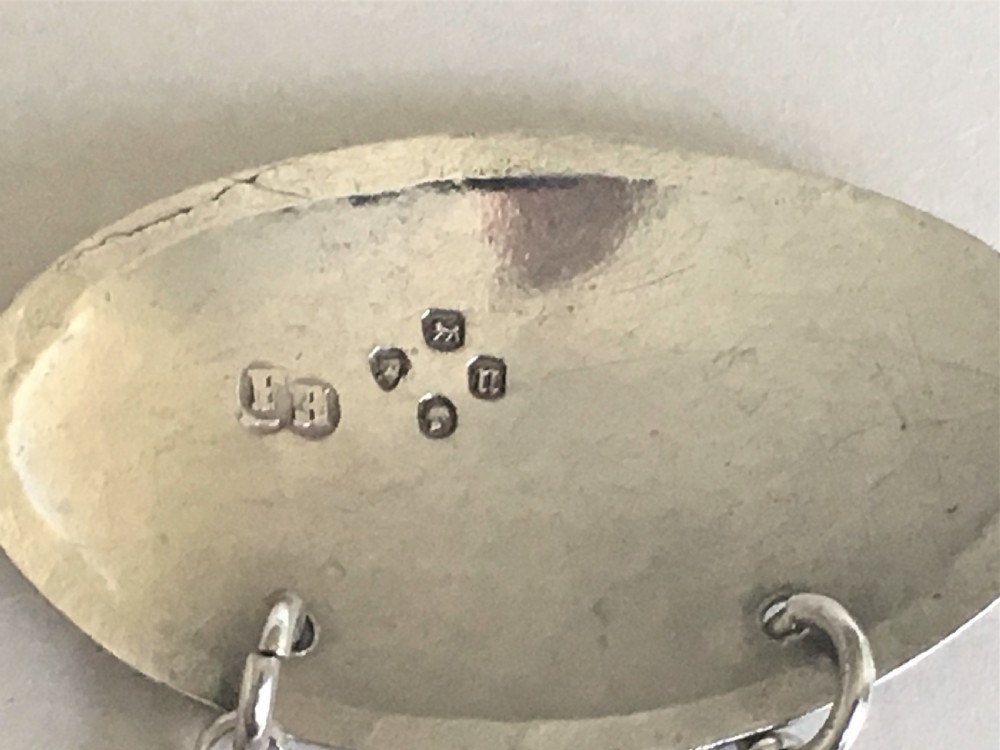 A handsome Victorian silver Claret label View V