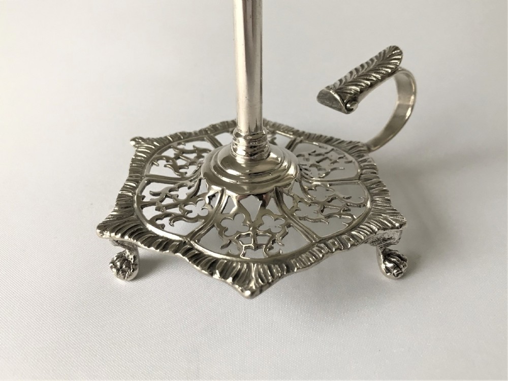 A Lovely Victorian Pierced Silver Chamber Stick View III