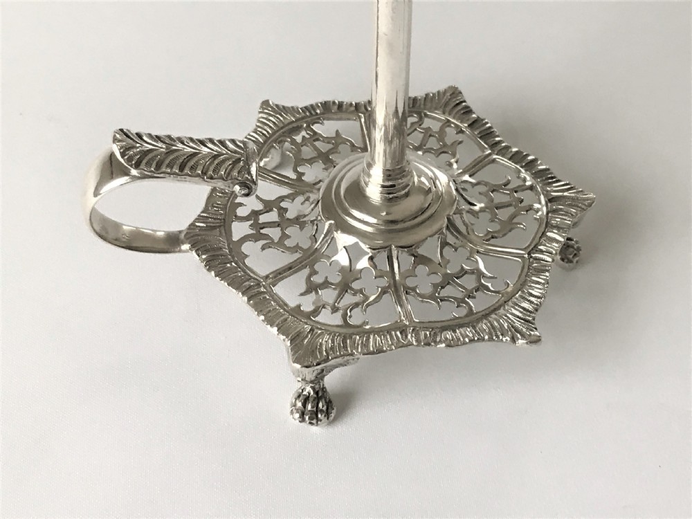 A Lovely Victorian Pierced Silver Chamber Stick View VII