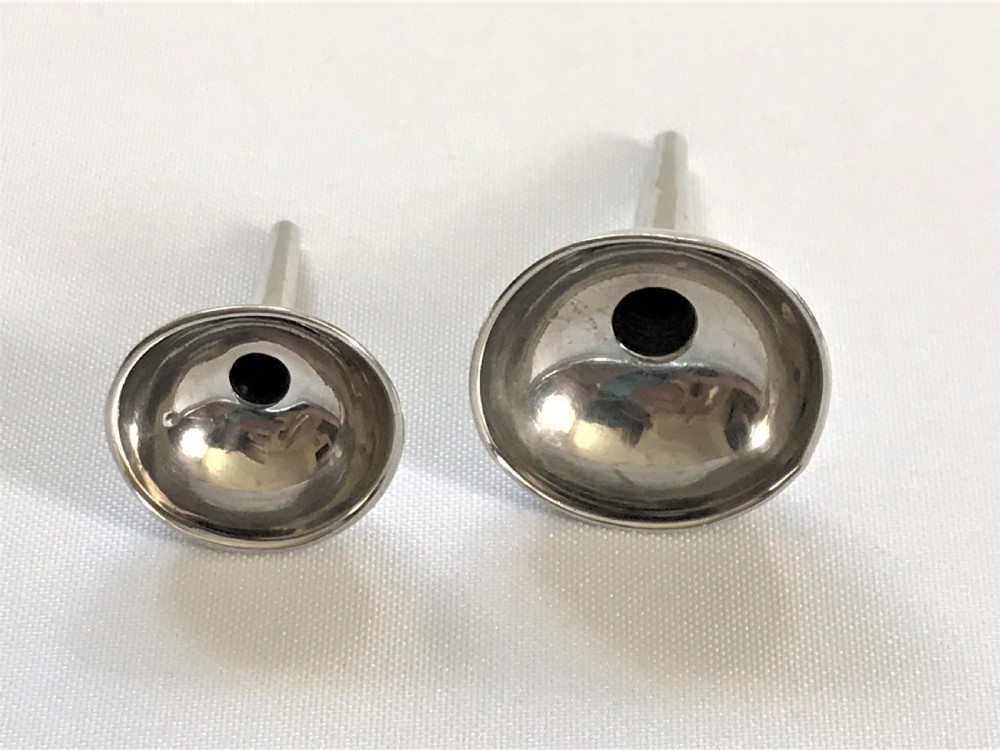 Two Georgian silver perfume funnels View III