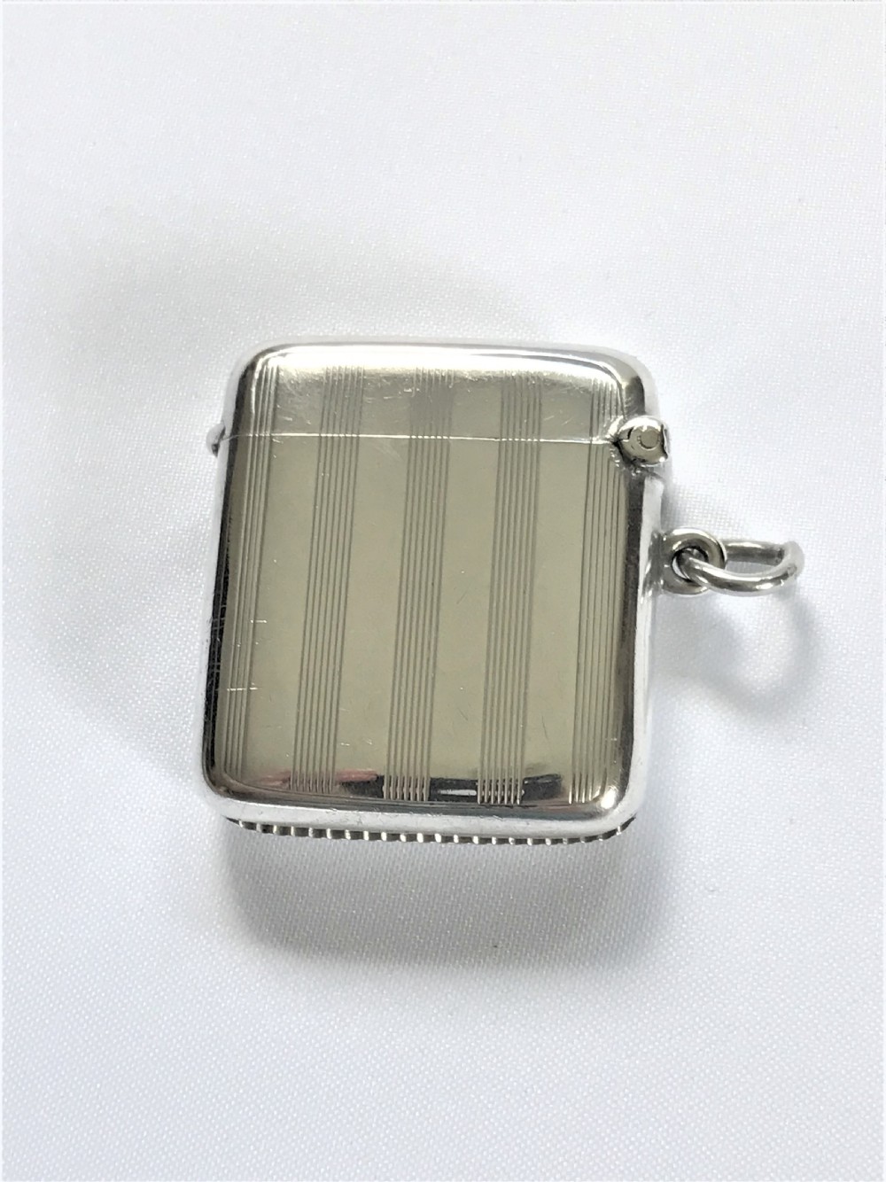 A rare silver vesta & compass combo View III