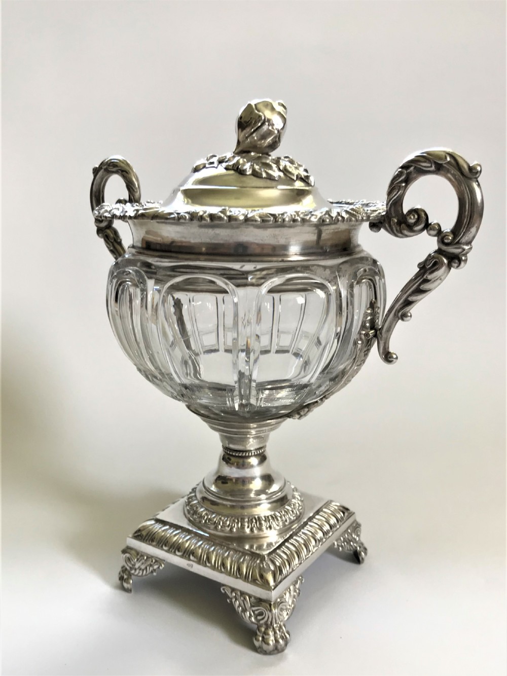 A magnificent early French silver & glass bonboniere View II