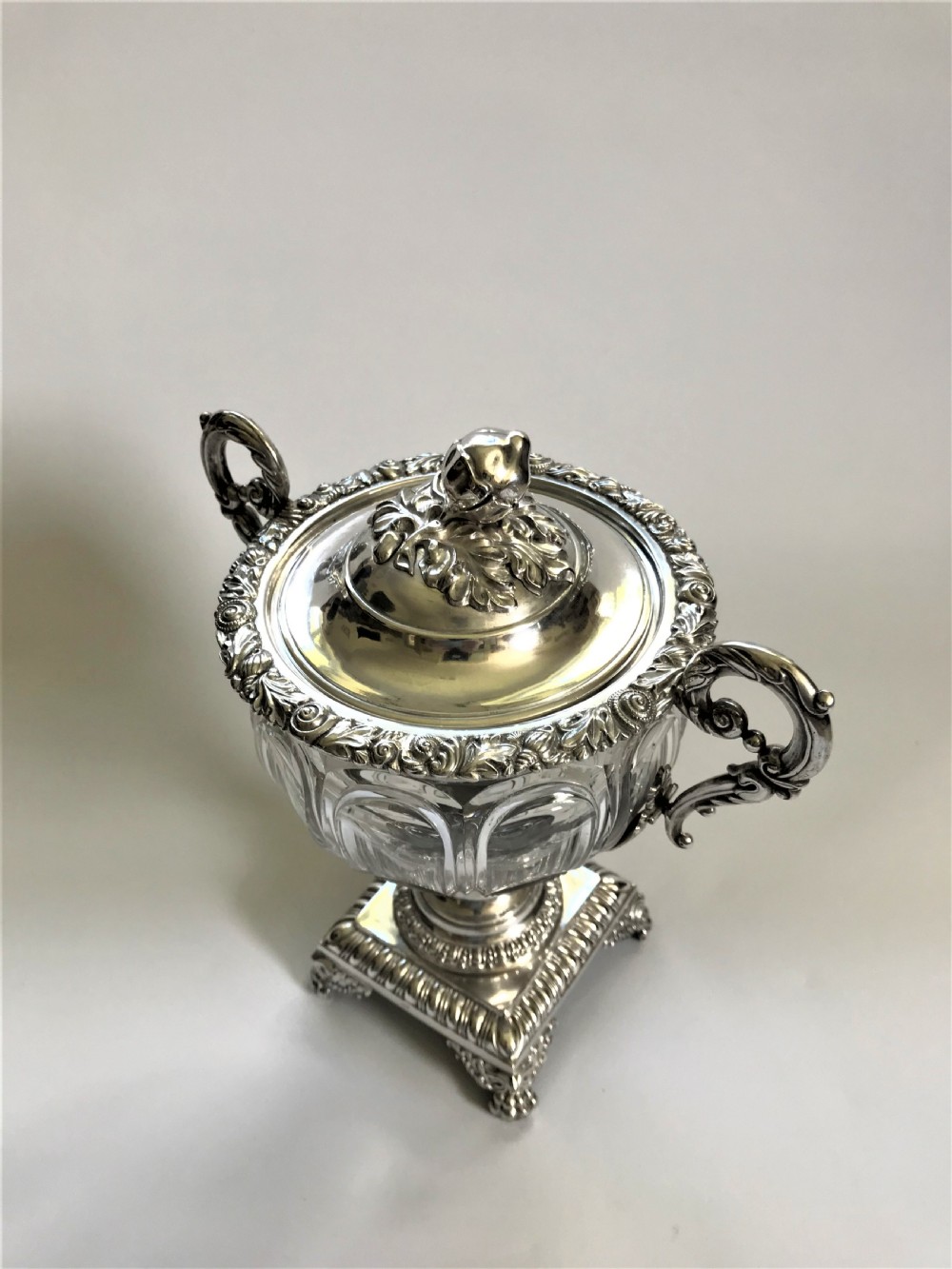 A magnificent early French silver & glass bonboniere View III