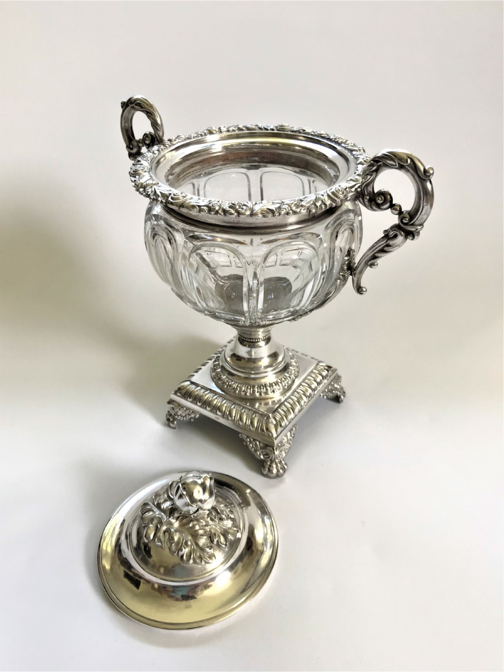 A magnificent early French silver & glass bonboniere View IV
