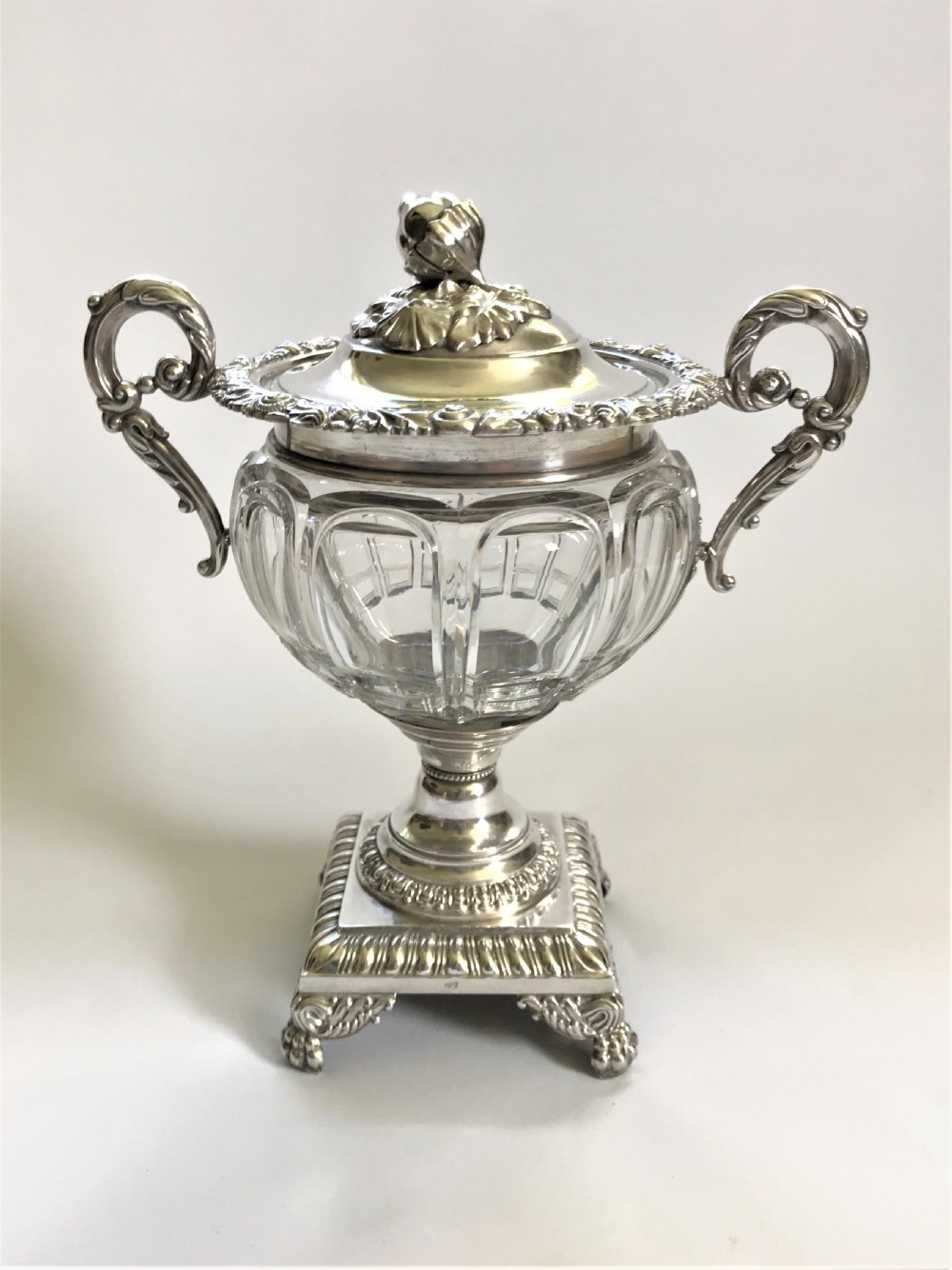 A magnificent early French silver & glass bonboniere View V