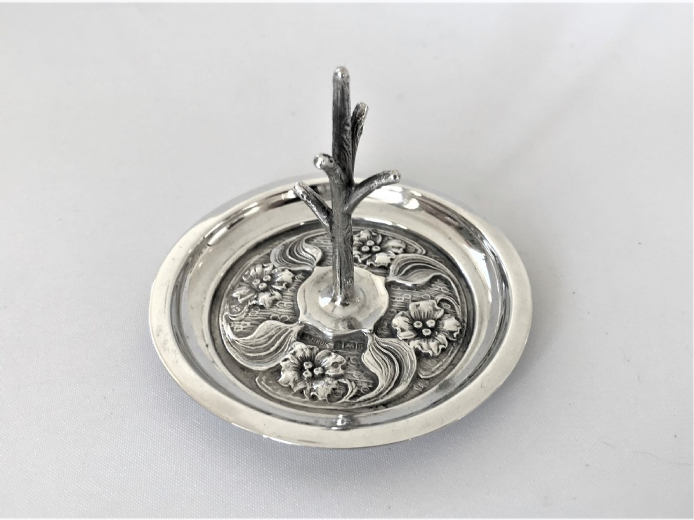 A Charming Edwardian Silver Ring Tree/trinket Dish