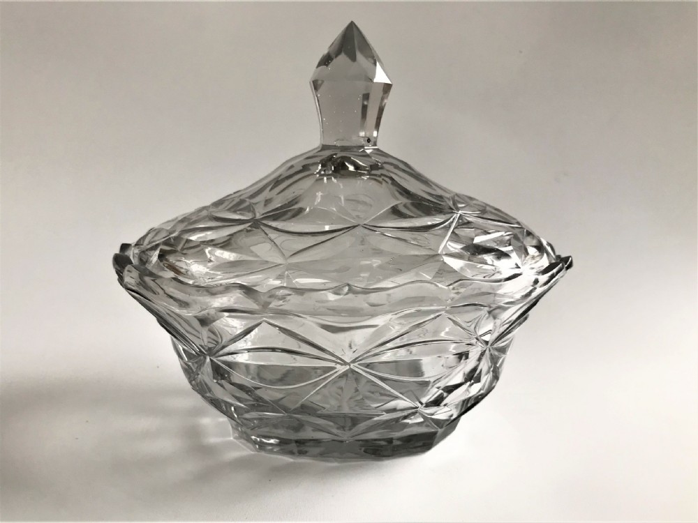 A Superb Irish Georgian Cut Glass Lidded Butter Dish View II