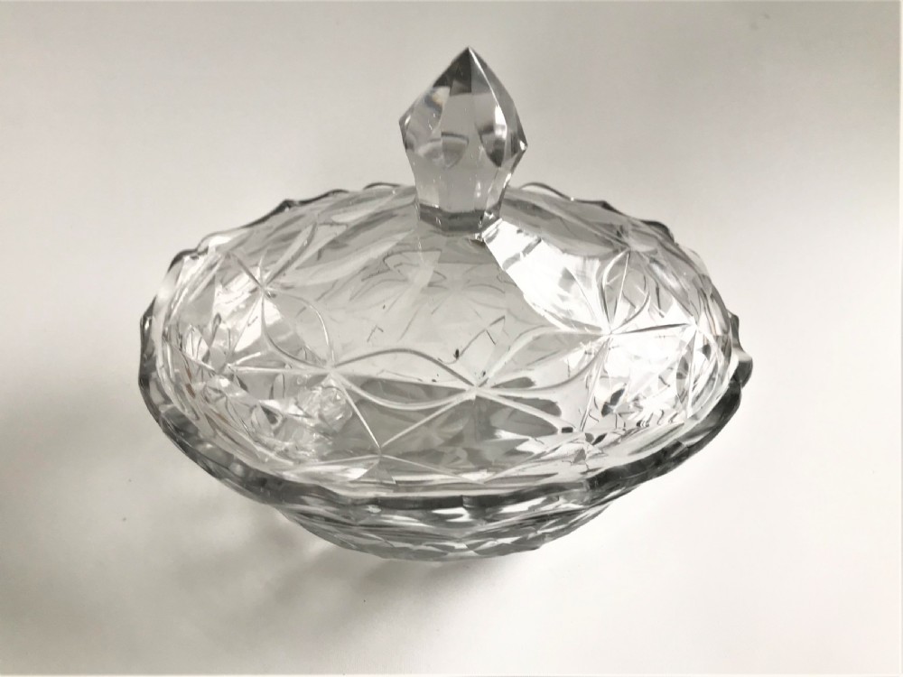 A Superb Irish Georgian Cut Glass Lidded Butter Dish View III