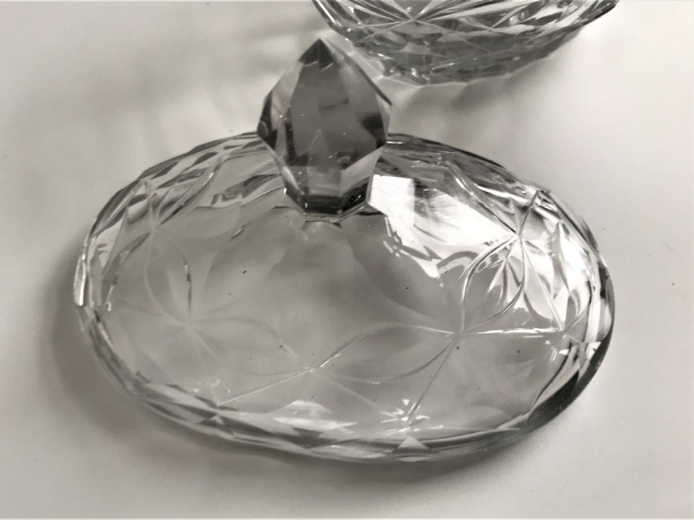 A Superb Irish Georgian Cut Glass Lidded Butter Dish View VI