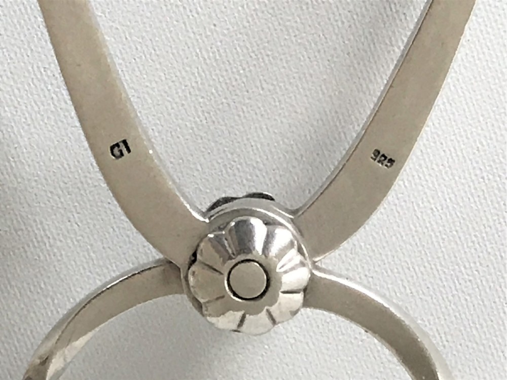 A Fine Pair Of Acorn Pattern Georg Jensen Silver Sugar Nips View IV