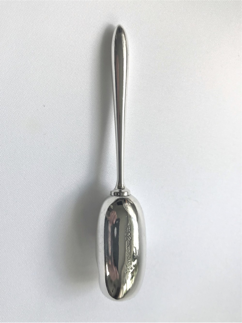 A rare Sterling silver spice sifting scoop View IV