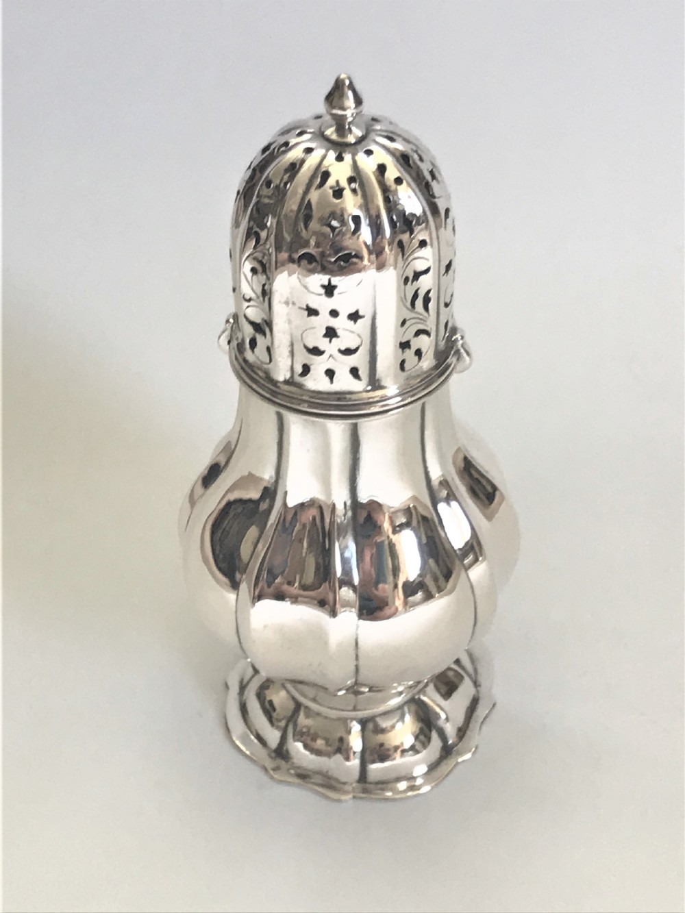 A rare 18th Century Scandinavian silver sugar caster View II