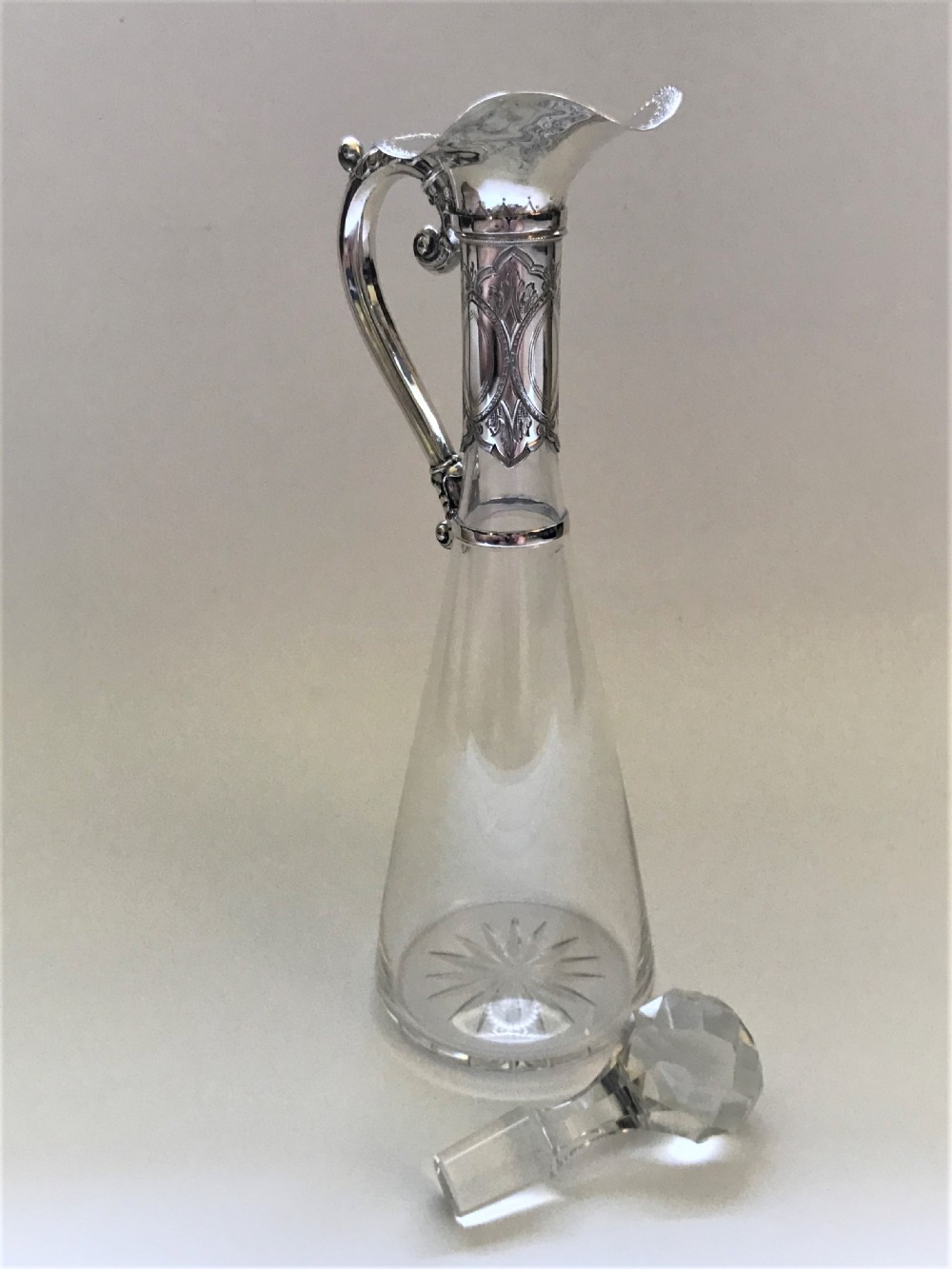 A gorgeous Dutch silver mounted spirit jug View V