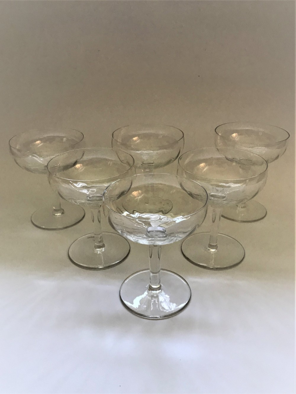 A stylish set of 6 French champagne glasses View III