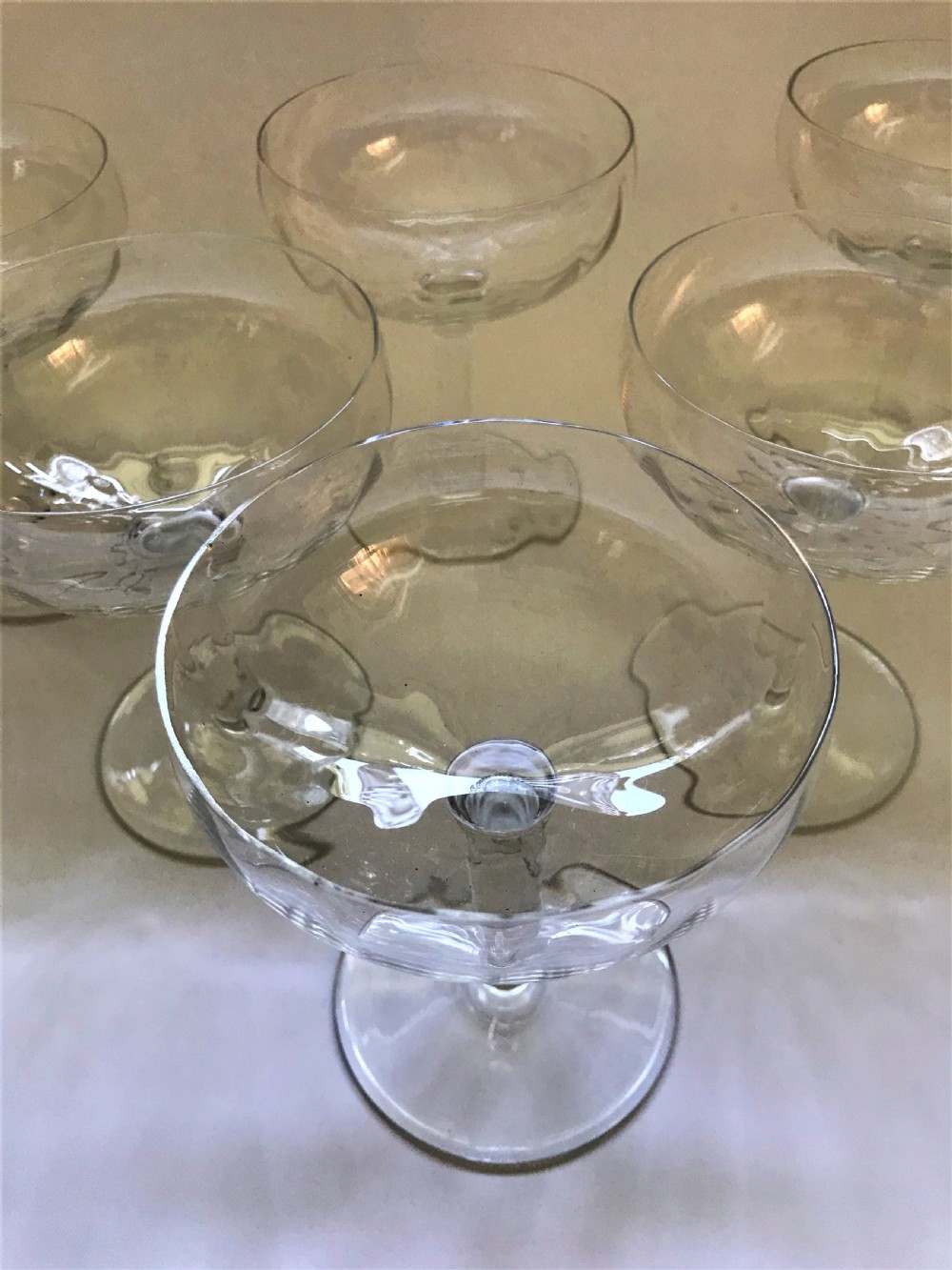 A stylish set of 6 French champagne glasses View VII