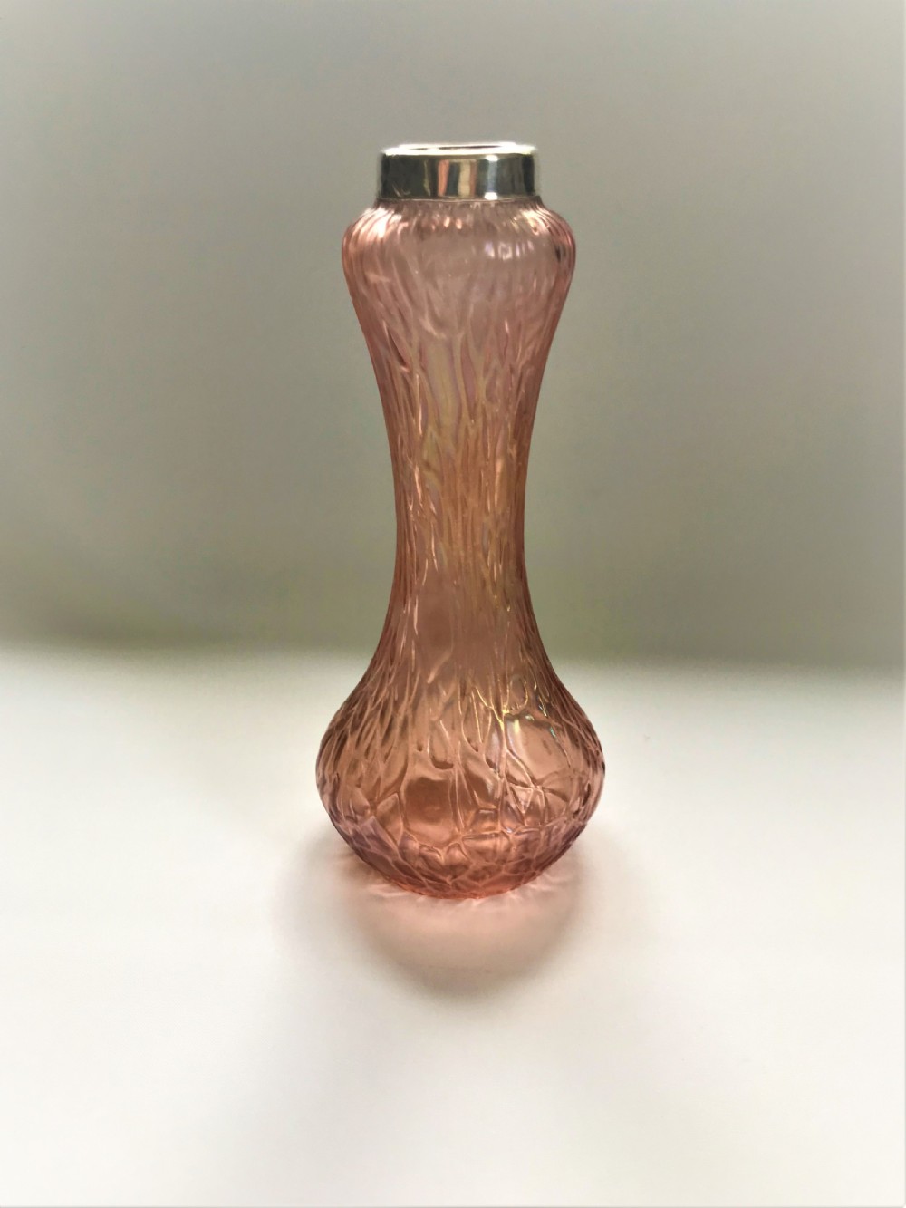 A charming Art Nouveau silver mounted vase