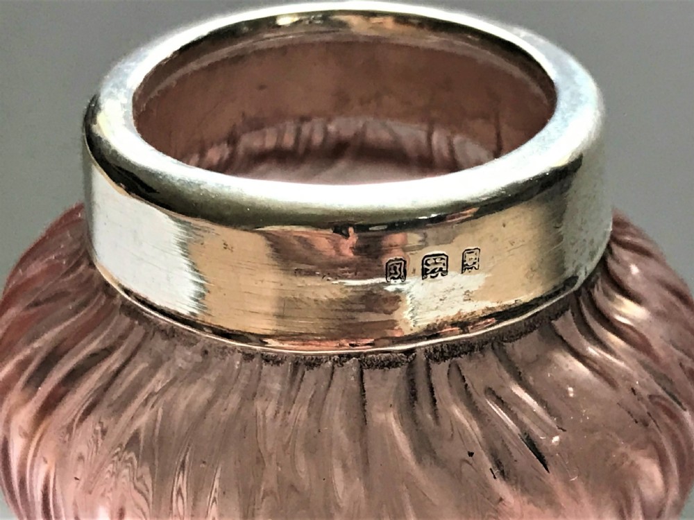 A charming Art Nouveau silver mounted vase View VI