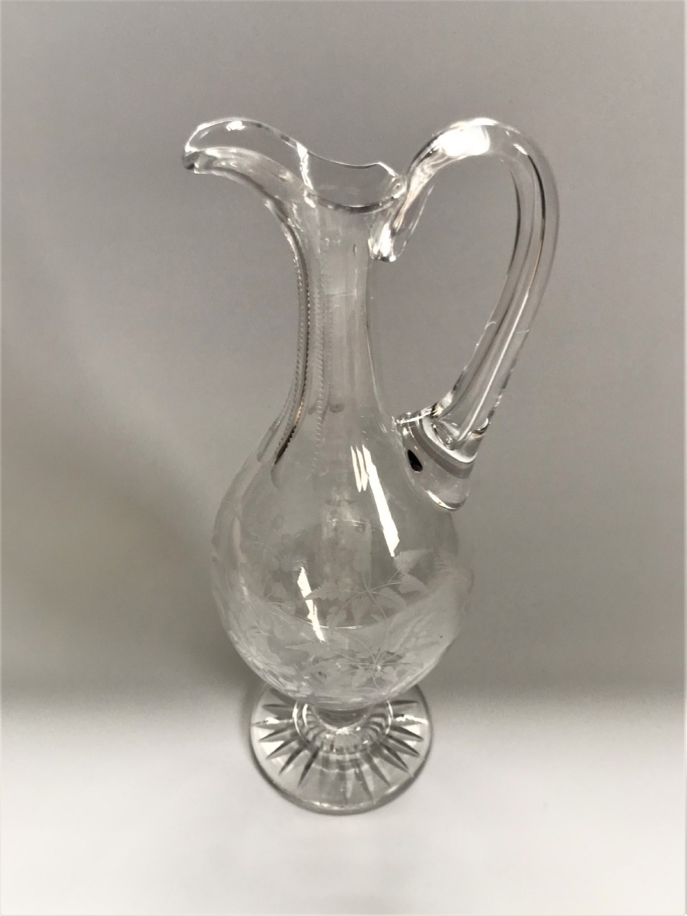 A stunning Victorian glass wine jug View II