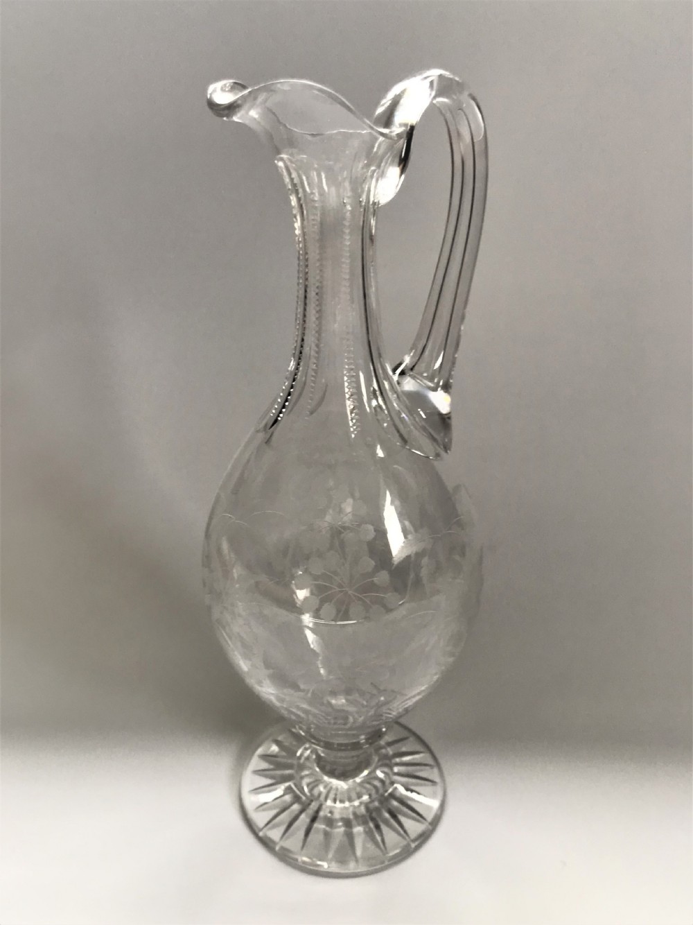 A stunning Victorian glass wine jug View V