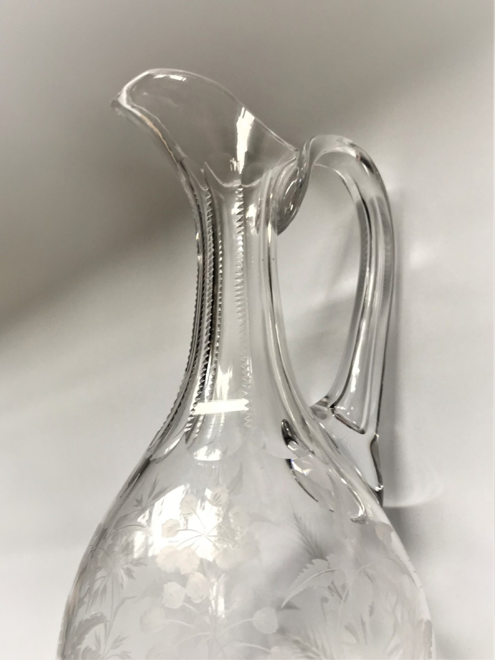 A stunning Victorian glass wine jug View VIII
